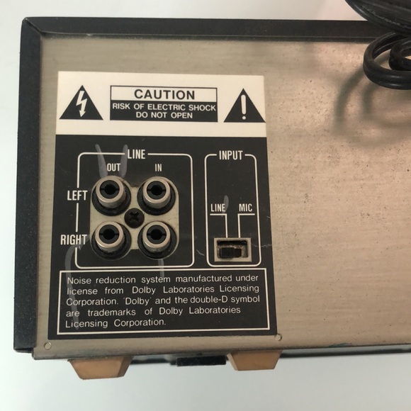 Vintage Sharp RT-115 black stereo cassette deck Dolby B noise reduction As Is - Picture 5 of 16